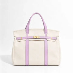 Canvas Boatkin Bag - Pastel Trim Purple