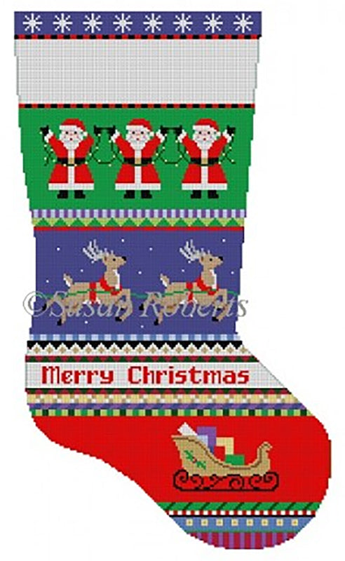 SR153 Bold Stripe, Reindeer Stocking