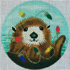 4363 Sea Otter with Christmas Lights - 18 mesh
