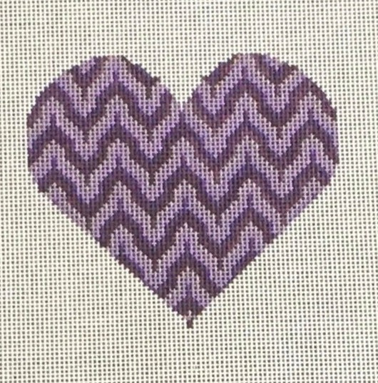 TM-28 Bargello Heart - Purple