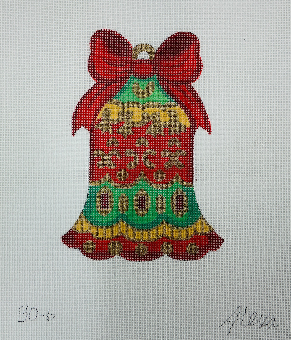BO-6 Red and Green Bell Ornament