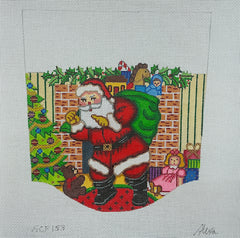 SCF153 Santa at Fireplace Cuff