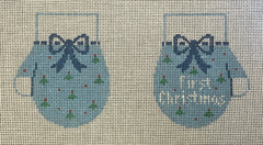 CO631 Blue First Christmas Mittens