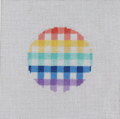 ABC-054 Rainbow Gingham 4" Round