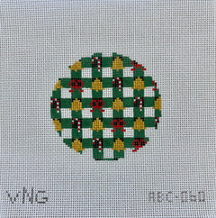ABC-060 CHRISTMAS GREEN GINGHAM RND