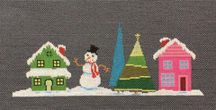 ASIT202d Pink House with Snowman