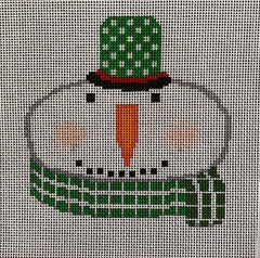ASIT256 Snowman grn white check