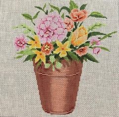 ASIT466 Pink/Yelow Flowers in Pot