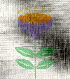 ASIT626-13 Purple/Orange Flower