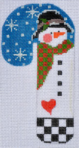 CH-106 Black Hat Heart Snowman Candy Cane