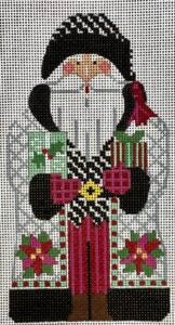 CH-1392 White Coat Father Christmas Holding Presents