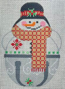 CH-1498 Jingle Snowman Black Hat with Band
