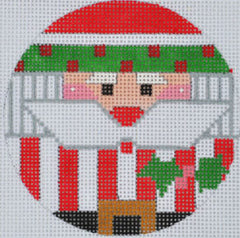 CH-407 Striped Santa Ornament