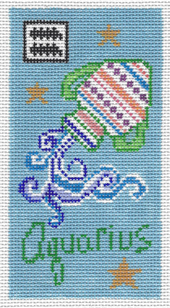 Doolittle Stitchery EZ104 Aquarius Zodiac Eyeglass Case
