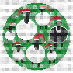 Doolittle Stitchery O134 Black Sheep Round