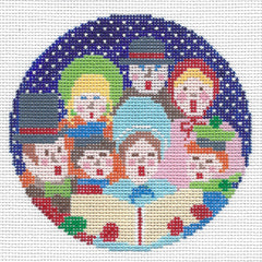 Doolittle Stitchery O135 Christmas Carolers Round