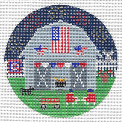 Doolittle Stitchery R604 July 4th Barn Round