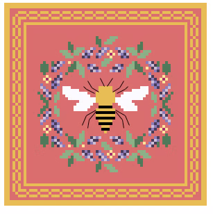 FS-22A BeeCoastPeach 4"x4" Square