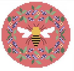 FS-24B Bee FlorMauve 3" Round