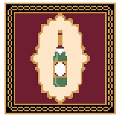 FS-34A Wine Coaster 4"x4" Square