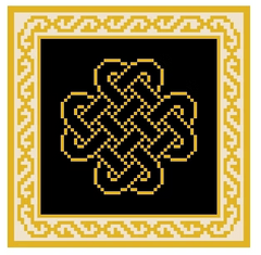 FS-38B Celtic Black 4"x4" Square