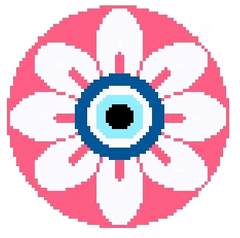 FS-53 Evil EYE FL Pink 4" Round