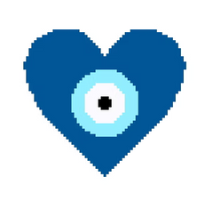 FS-56 Evil EYE Heart 4" Round