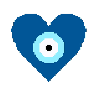 FS-56 Evil EYE Heart 4" Round