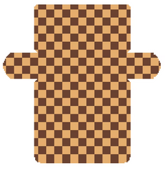 FS-Clutch-10 Brown Check Clutch Bag