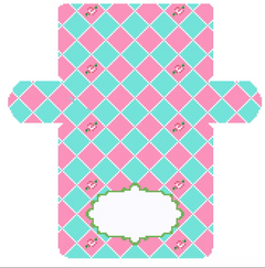 FS-Clutch-2 Pink&Blue Dia Clutch Bag