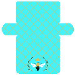 FS-Clutch-6A Bee Teal Clutch Bag
