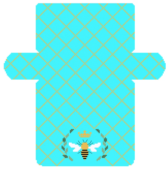 FS-Clutch-6A Bee Teal Clutch Bag