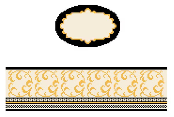 FS-O-18D Black Gold & Beige Oval Hinged Box
