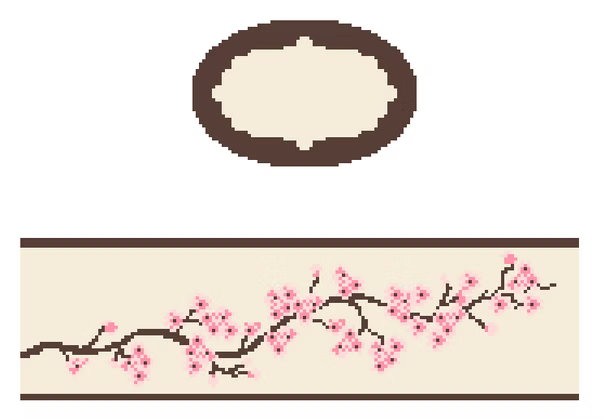 FS-O-23 Cherry Blossoms Oval Hinged Box