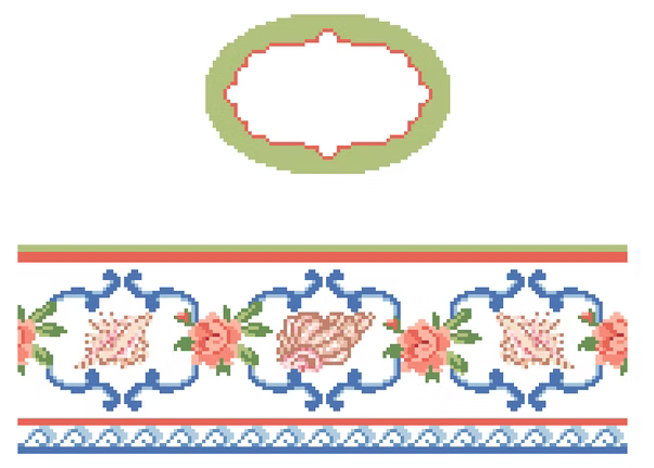 FS-O-25 Shells & Flowers Oval Hinged Box