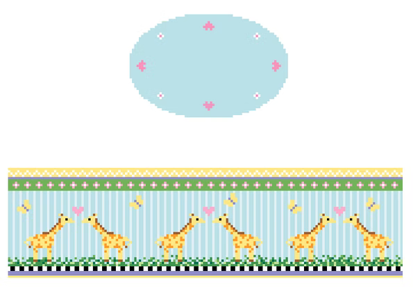 FS-O-33 Baby Giraffe Oval Hinged Box