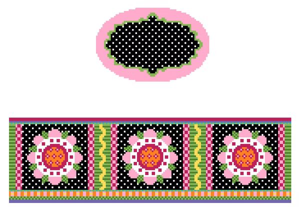 FS-O-44A Quilt Black Oval Hinged Box