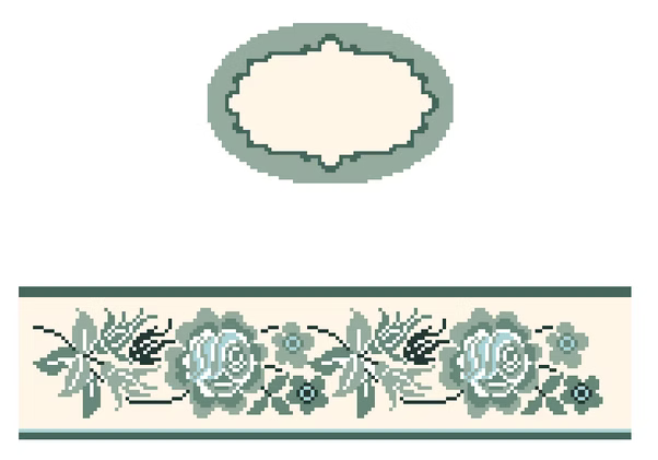 FS-O-66B Toile Asian Green Oval Hinged Box