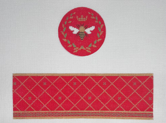 FS-R-17c Queen Bee Red Round Hinged Box