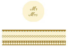 FS-R-36 Mr& Mrs Gold Round Hinged Box