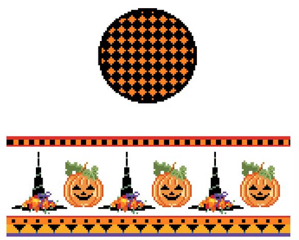 FS-R-50 Hats & Pumpkin Round Hinged Box