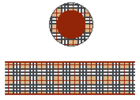 FS-R-64 Burgandy Plaid Round Hinged Box