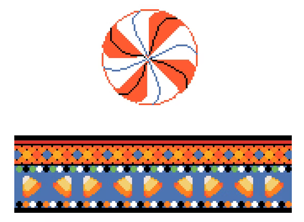 FS-R-8 Candy Corn Round Hinged Box