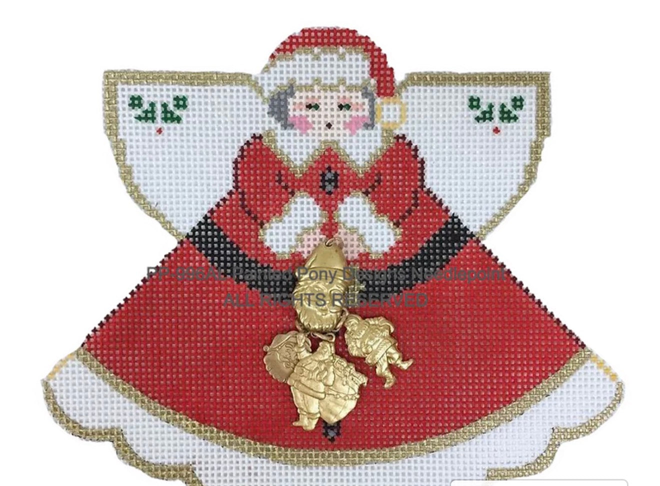 Painted Pony 996-L Angel with Charms: Santa's Suit Angel