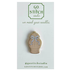 GGS-NM-29 - Rattan Ginger Jar Needleminder