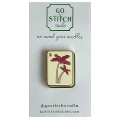 GGS-NM-43 - Pink Palm Tree Mahjong Tile Needleminder
