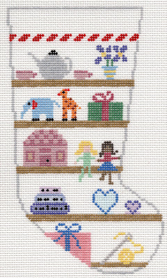 Hello Tess HT217 Girl Shelves Stocking on 13 mesh