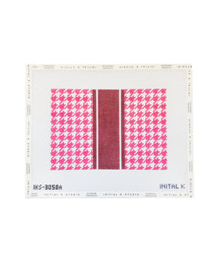 IKS-3058A Houndstooth Clutch, Pink