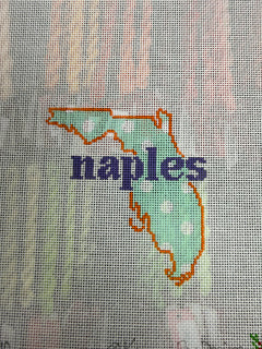 LVFL Naples with Florida Teal w/ Orange outline