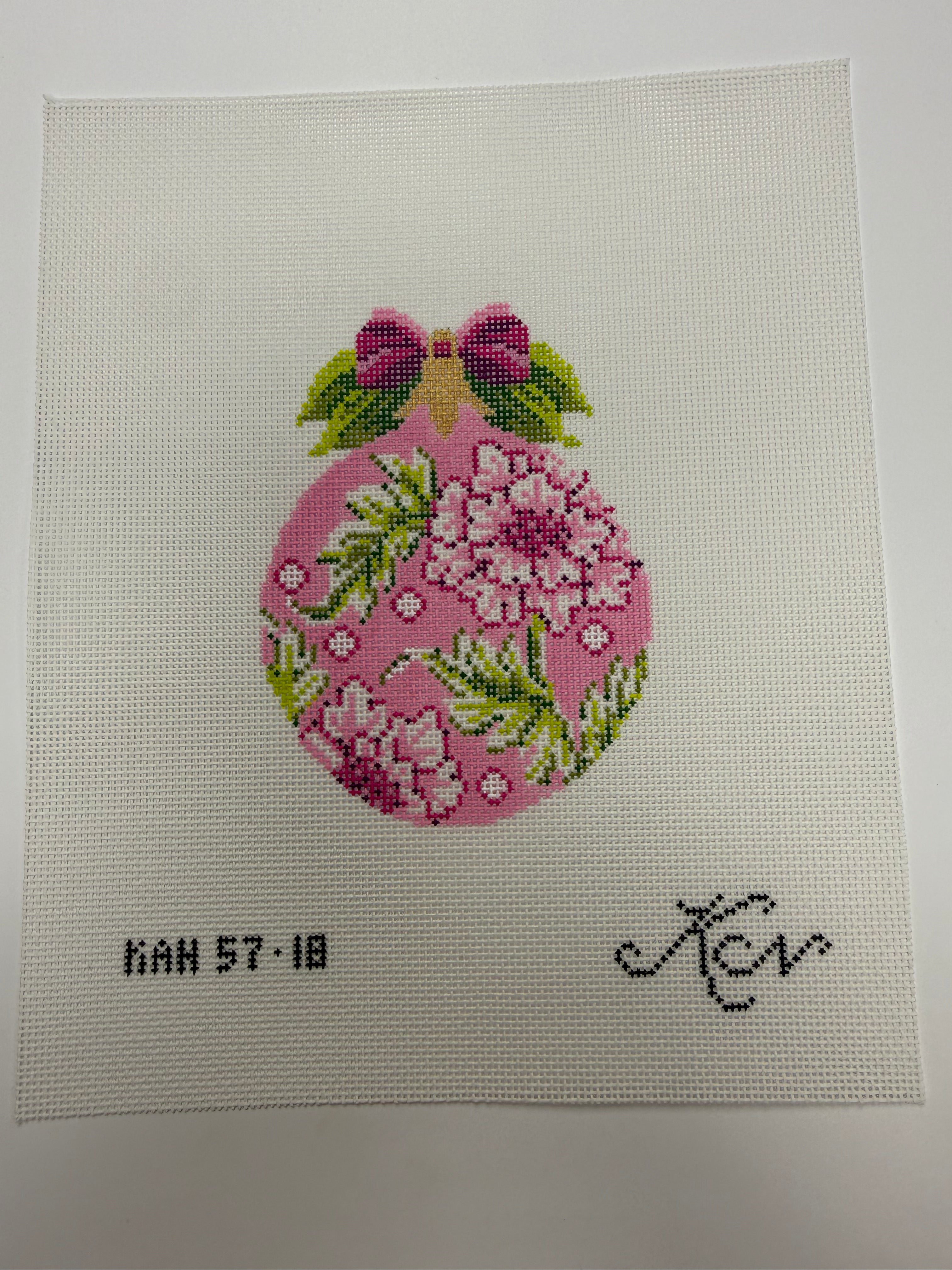 KAN57-18 Pink & Green Ornament